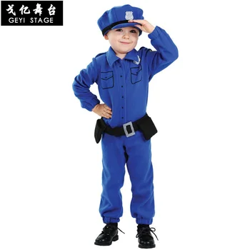 Halloween Chlapec/Dievča Policajtov Kostýmy Detí Cosplay Armády, Polície Jednotné Oblečenie Set Sa Dlhý Rukáv Boj Výkon Jednotnej
