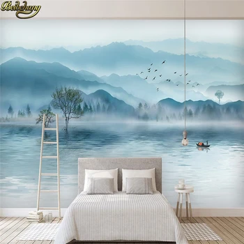 beibehang vlastné Atrament krajinomaľbou foto nástennú maľbu, tapety, obývacia izba dekorácie spálňa Misty stenu papier, domácich kutilov
