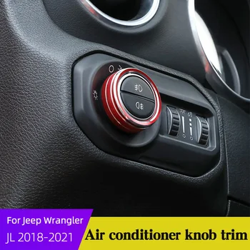 Auto klimatizácia, Audio Tlačidlo Pre Jeep Wrangler JL 2018-2021 Gombík Hliníkovej Zliatiny Dekoratívne Krúžok Ochranné Príslušenstvo