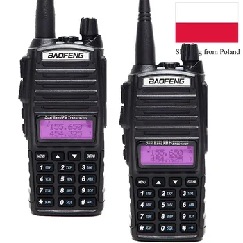 2 ks UV-82 8W Walkie Talkie Voliteľné 5W Baofeng Rádio UV82 Dual PTT obojsmerné Rádiové Duálne Pásmo VHF UHF Rádio 10 KM Baofeng UV-82 HP