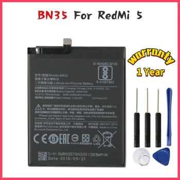 Nové yelping BN35 Batérie Telefónu Pre Xiao Redmi 5 redmi5 Batérie Kompatibilné Náhradné Batérie 3200mAh Bezplatné Nástroje