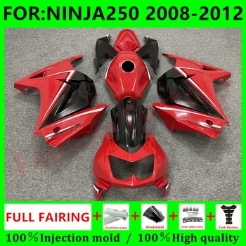 Nový Motocykel, ABS plný Kapotáže súpravy, vhodné pre ninja 250 ninja250 2008 2009 2010 2011 2012 EX250 ZX250R horské kit sada červená čierna
